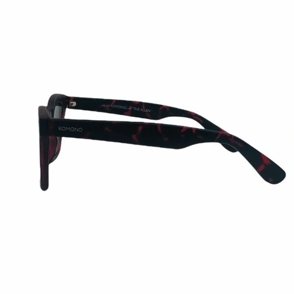 New KOMONO Allen Matte Beetroot Tortoise Sunglasses